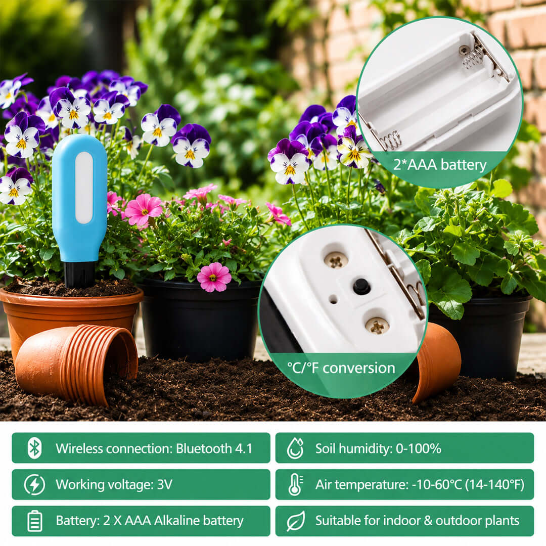 Smart soil sensor for plants moisture monitoring