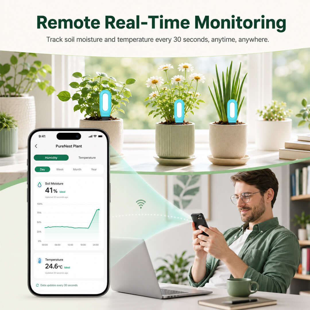 Smart soil sensor for plants in indoor pot