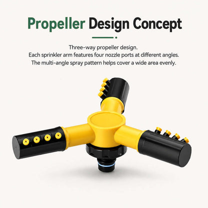 PureNest 360 Automatic Sprinkler connected to garden hose