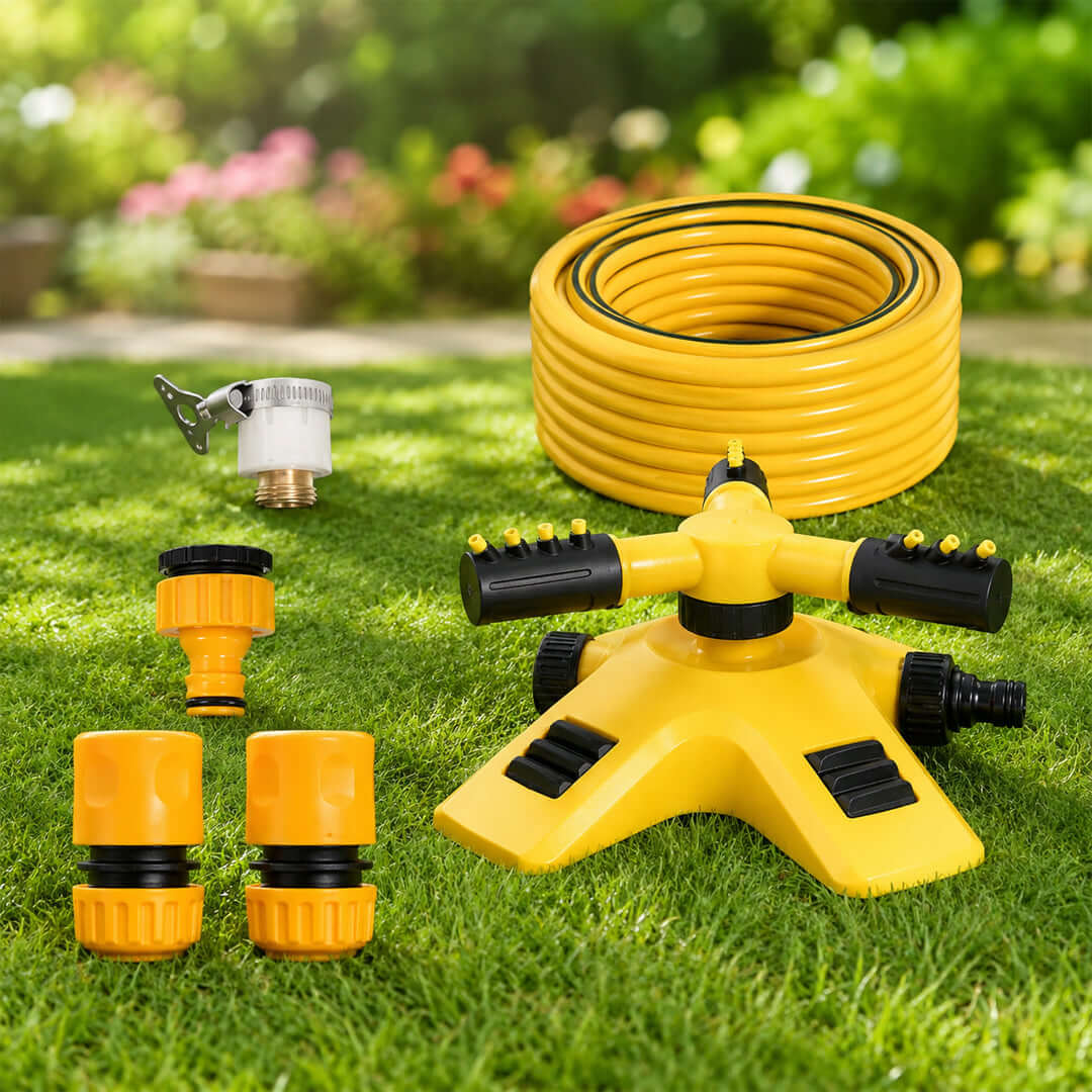 PureNest 360 Automatic Sprinkler watering lawn