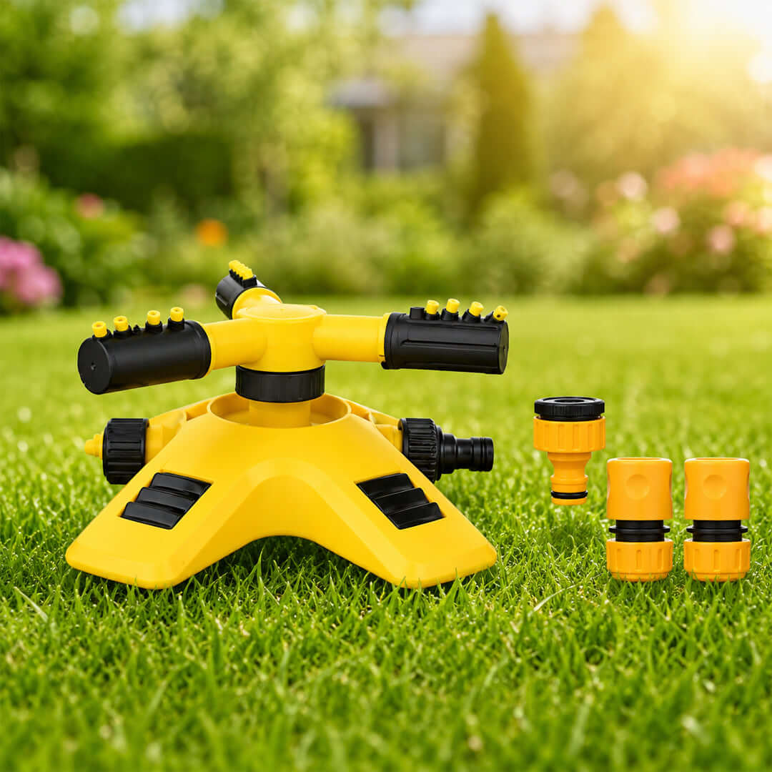 PureNest 360 Automatic Sprinkler watering lawn